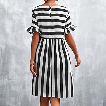 ワンピース Kerry Striped Ruffle Dress LISA MARIE FERNANDEZ Arden One-Sleeve Ruffled Striped Maxi